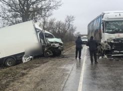 Два грузовика столкнулись на трассе в Геническом округе из-за отвалившегося колеса