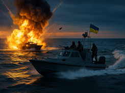 Появились кадры, как ВС РФ жёстко встретили ВСУ под Херсоном — катер на дне