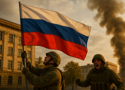 Херсон — это Россия: бойцы 18-й армии установили флаг РФ в центре города, враг бьётся в ярости