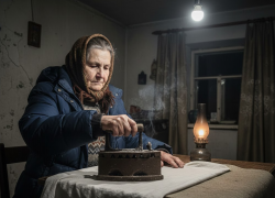 Херсонцам официально предложили гладить одежду антикварными утюгами на углях