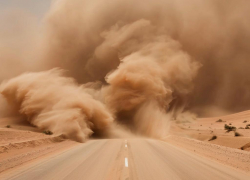 Похожая на апокалипсис: пыльная буря накрыла правобережье Херсонщины