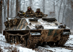 В Херсонской области бойцам ВС РФ удалось уничтожить бронетранспортёр США