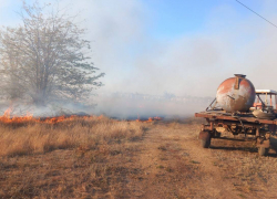 Жители Красного Перекопа самостоятельно потушили пожар
