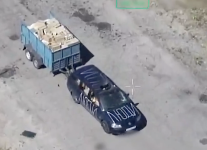 Атаку ВСУ на колонну с гуманитарной помощью у Алешек сняли на видео