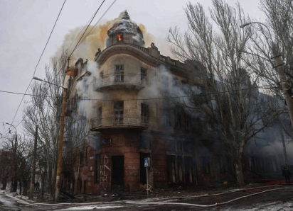 В Херсоне сгорело 110-летнее здание легендарной гостиницы «Европейская»