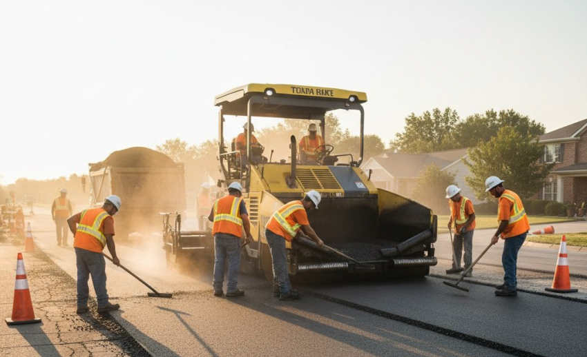 В Скадовске заработал новый асфальтобетонный завод