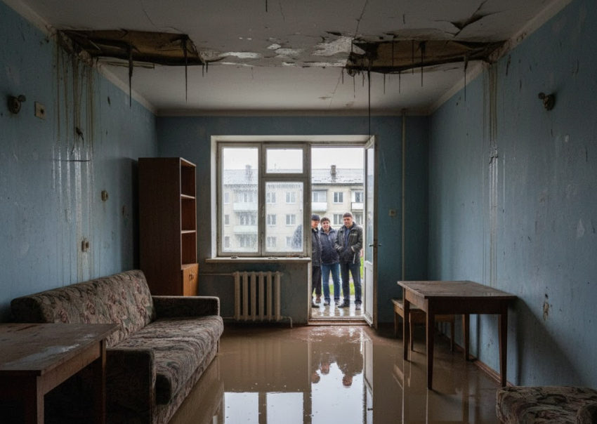 Многоквартирный дом в Херсонской области затопило из-за ошибки подрядчика 