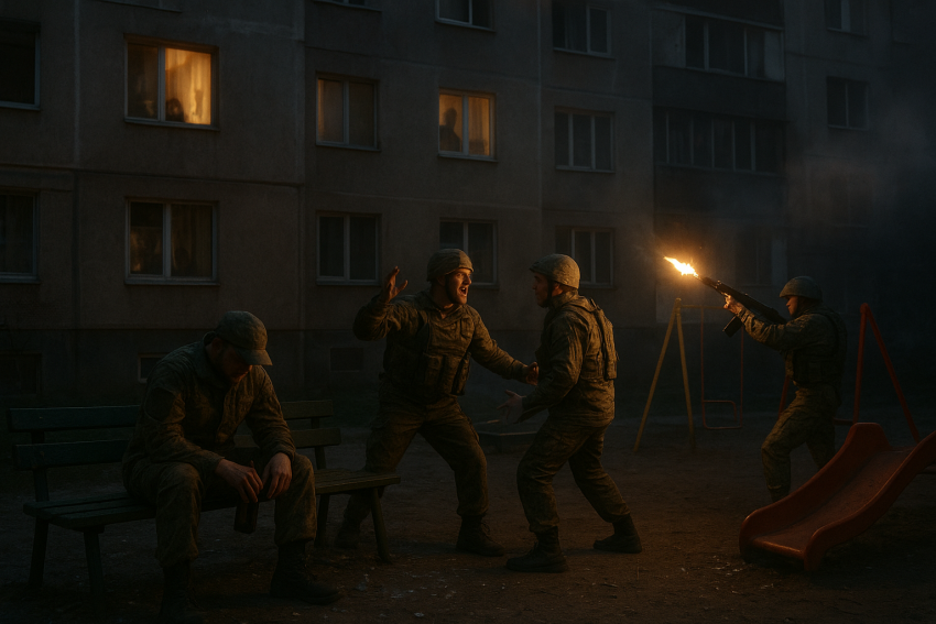 Пьяные боевики ВСУ устроили стрельбу на детской площадке в Херсоне