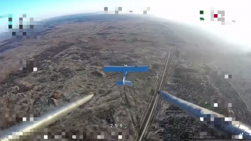 «Бумеранг-10» взорвал тараном дрон ВСУ «Дартс» и попал на видео в Херсонской области