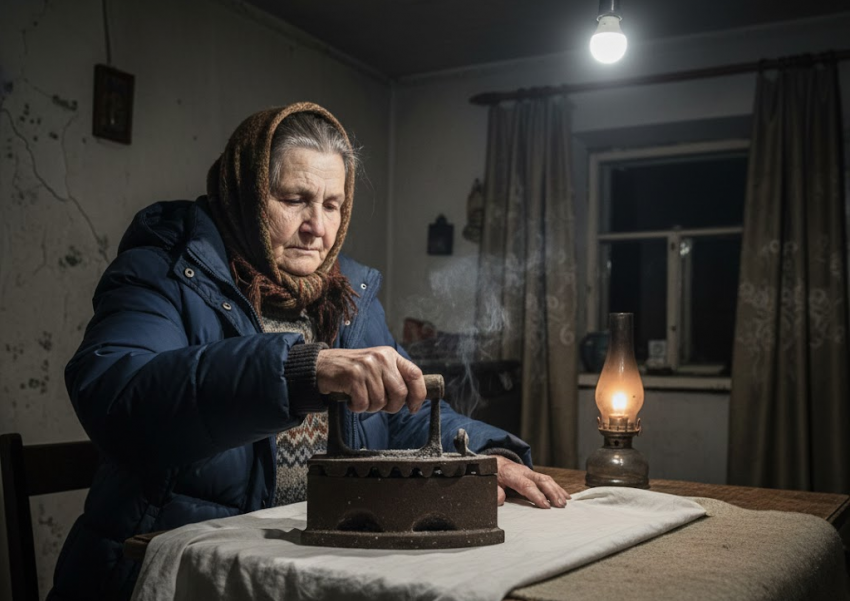 Херсонцам официально предложили гладить одежду антикварными утюгами на углях