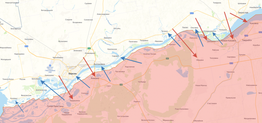 Больше 40 снарядов за сутки выпустили по Херсонской области