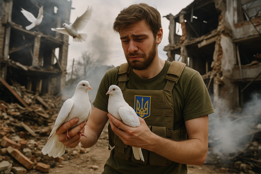 ЦИПСО прислало голубятника: в Херсоне сняли постановочное видео со спасением птиц от обстрела ВС РФ